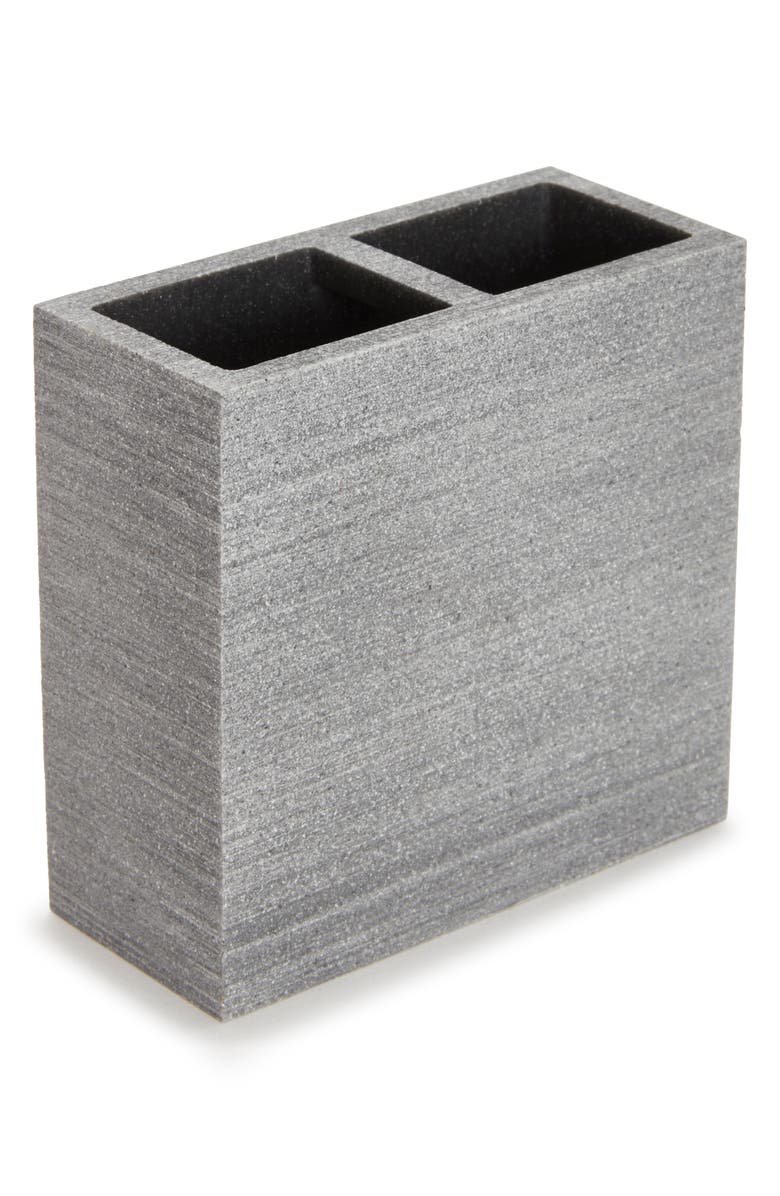 Kassatex Faux Slate Toothbrush Holder, Main, color, Grey