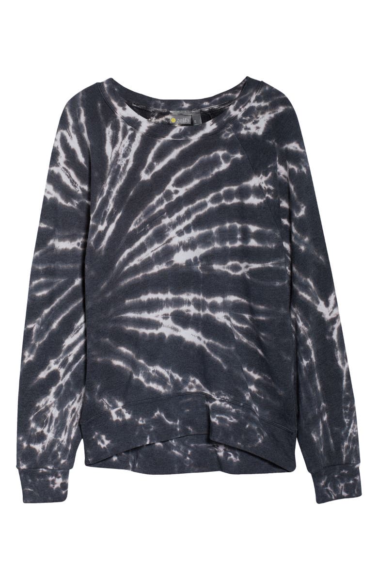 Zella Tie Dye Crewneck Sweatshirt, Alternate, color,
