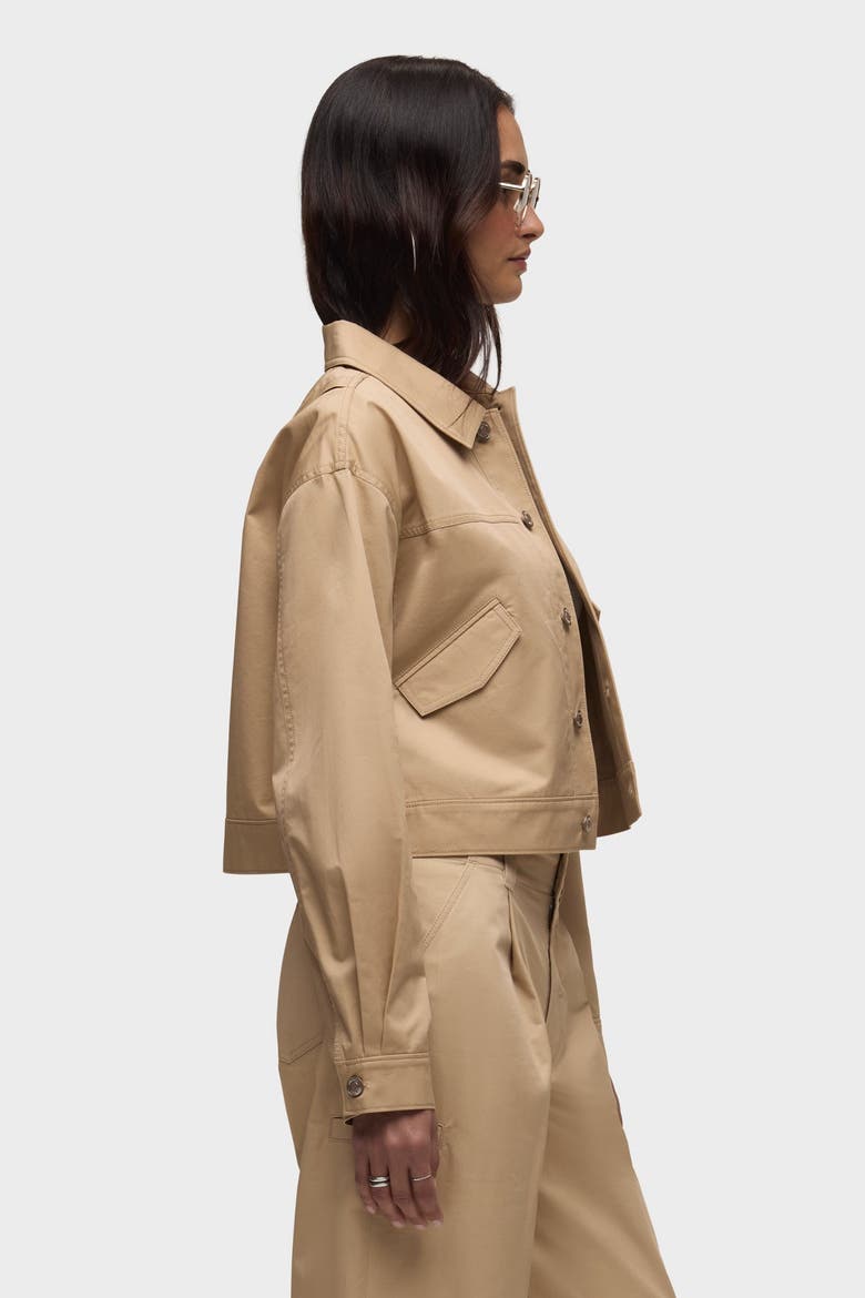 Gigi Swing Trucker Jacket, Alternate, color, ALMOND
