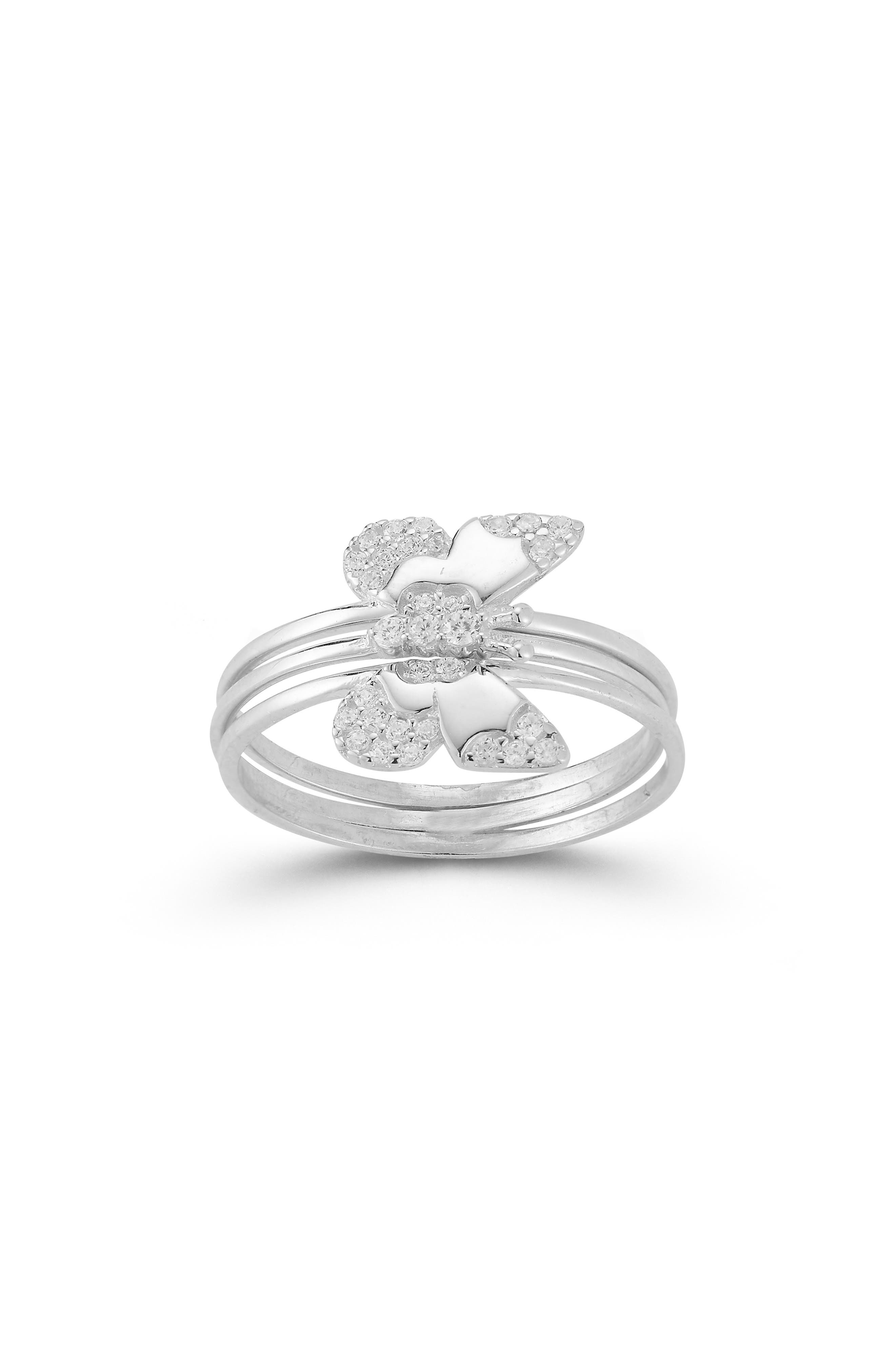 Butterfly Set of 3 Stackable Rings