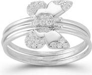 SPHERA MILANO Butterfly Set of 3 Stackable Rings