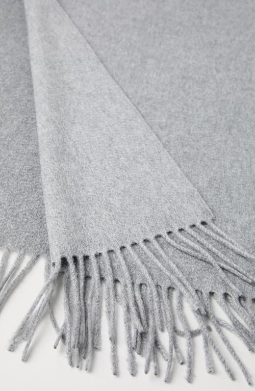 Brunello Cucinelli Double Knit Scarf In Light Grey