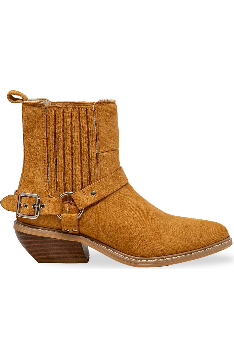 CHASE AND CHLOE Yareli Western Buckle Chelsea Boot, Alternate, color, Tan