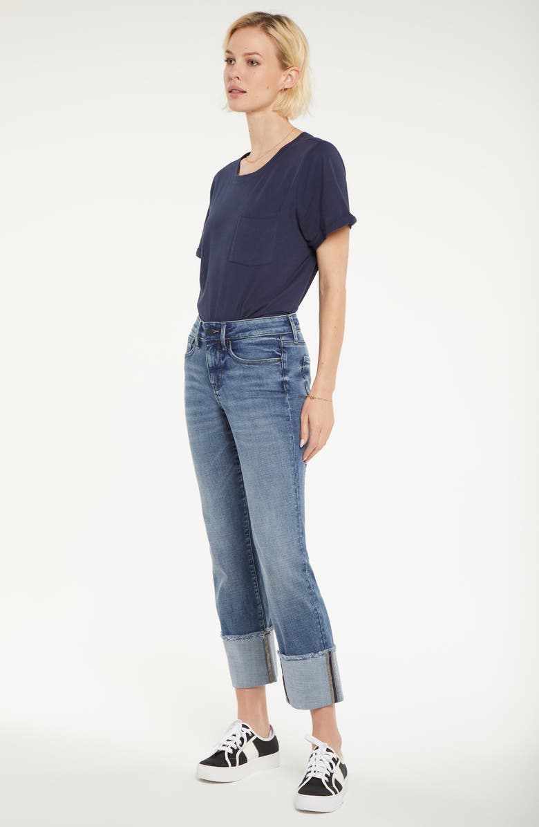 NYDJ Marilyn Bon Voyage Cuff Straight Leg Jeans, Alternate, color,