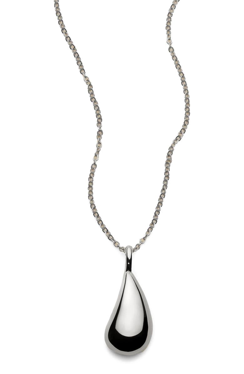 MADE BY MARY Gloss Pendant Necklace, Main, color, Silver