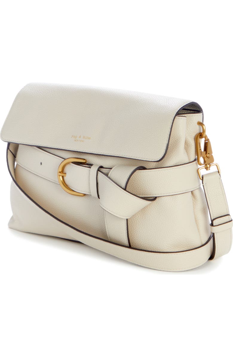 rag & bone Lexington Flap Leather Crossbody Bag, Alternate, color, Br