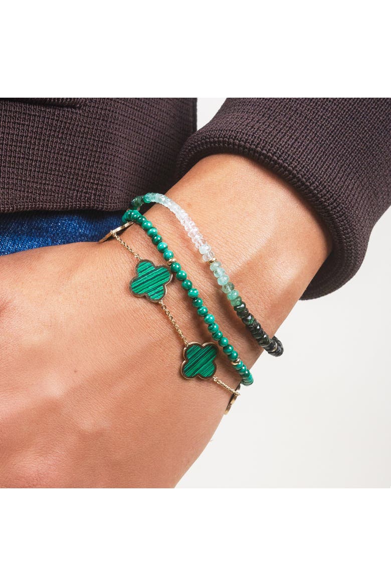 Emerald Ombre Bead Bracelet, Alternate, color, Emerald