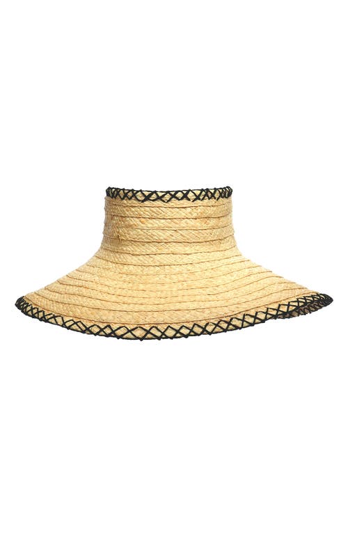 Frances Valentine Rollable Wide Brim Straw Visor