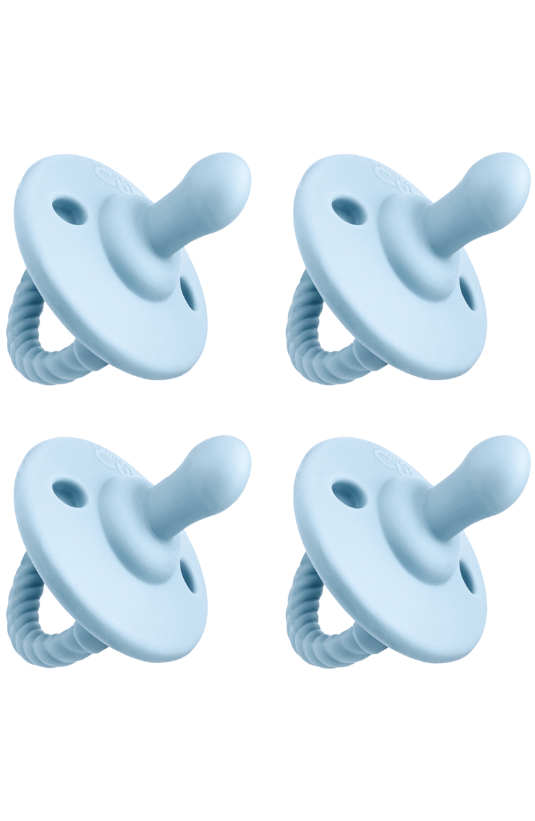 Comfy Cubs Pacifiers, 4 Pack - Flat,  0 to 18 Months, Main, color, Blue