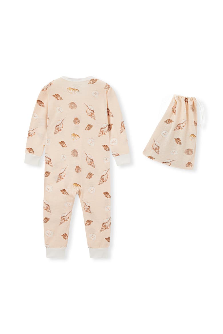 Zipper Pajama, Alternate, color, Seashells