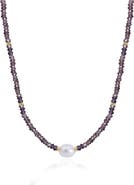 The Lovery Fine Jewelry Iolite Bead Pearl Necklace