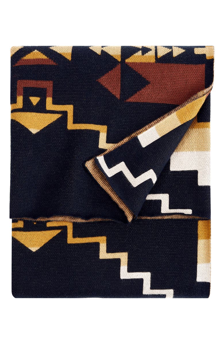 Pendleton Four Corners Throw Blanket, Main, color, Black