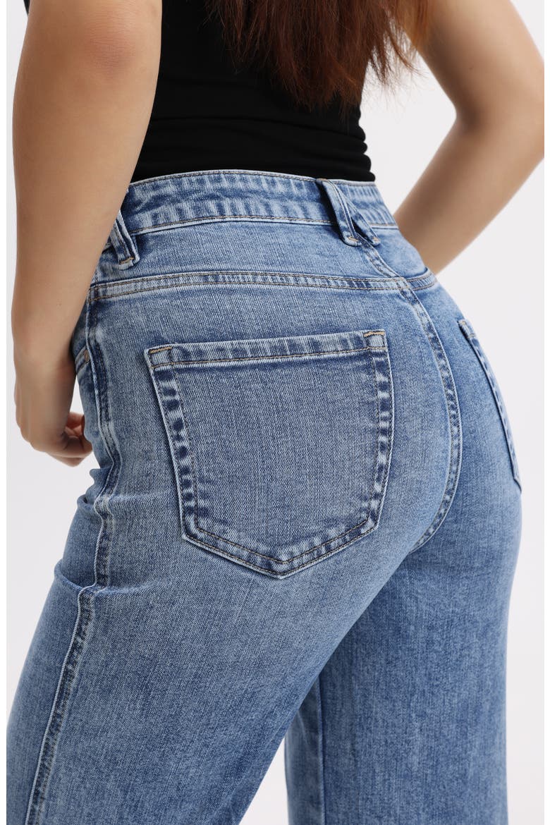 High Waist Bootcut Jeans, Alternate, color, LIGHT BLUE