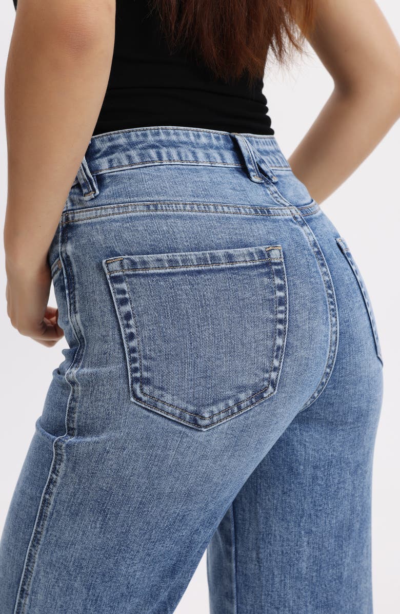 Bayeas High Waist Bootcut Jeans, Alternate, color, Light Blue
