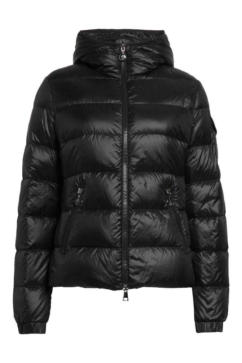 Gles Hooded Down Jacket, Alternate, color, BLACK