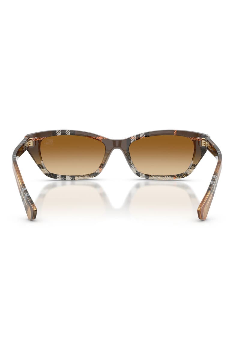 52mm Rectangular Sunglasses, Alternate, color, CHECK SAND GRADIENT / BROWN