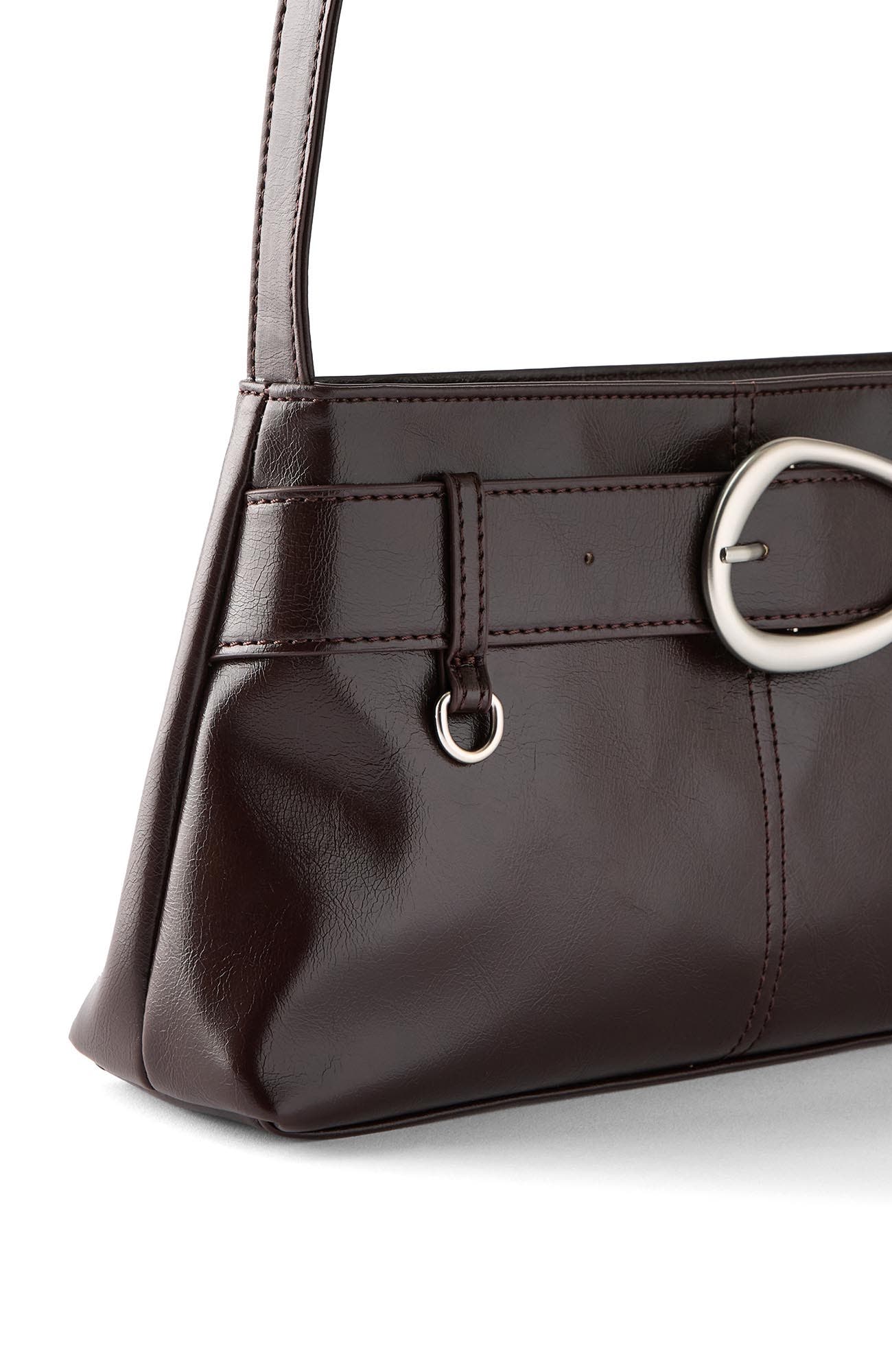 Cotton On Maeve Underarm Bag, Alternate, color, Choc Pu