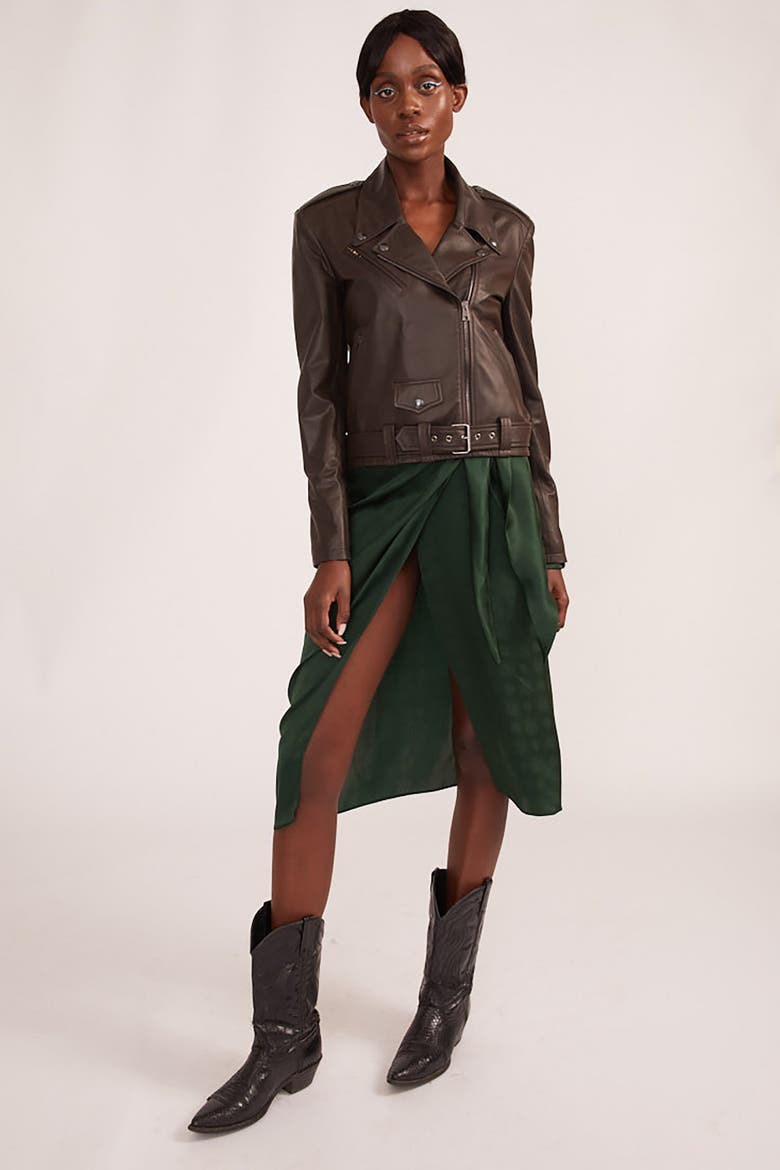 Moto Jacket, Alternate, color, Dark Brown