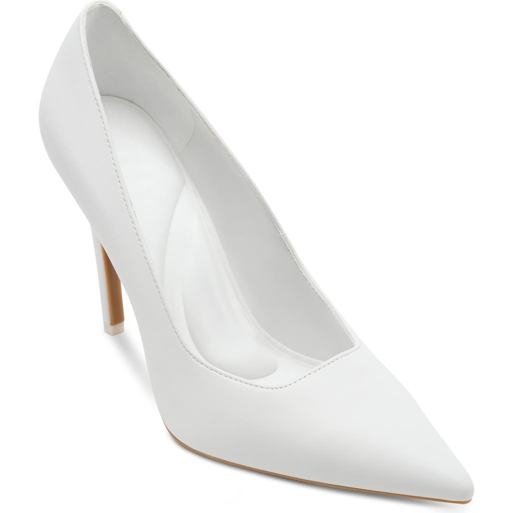 Dkny Mickel Pointed Toe Pump In White