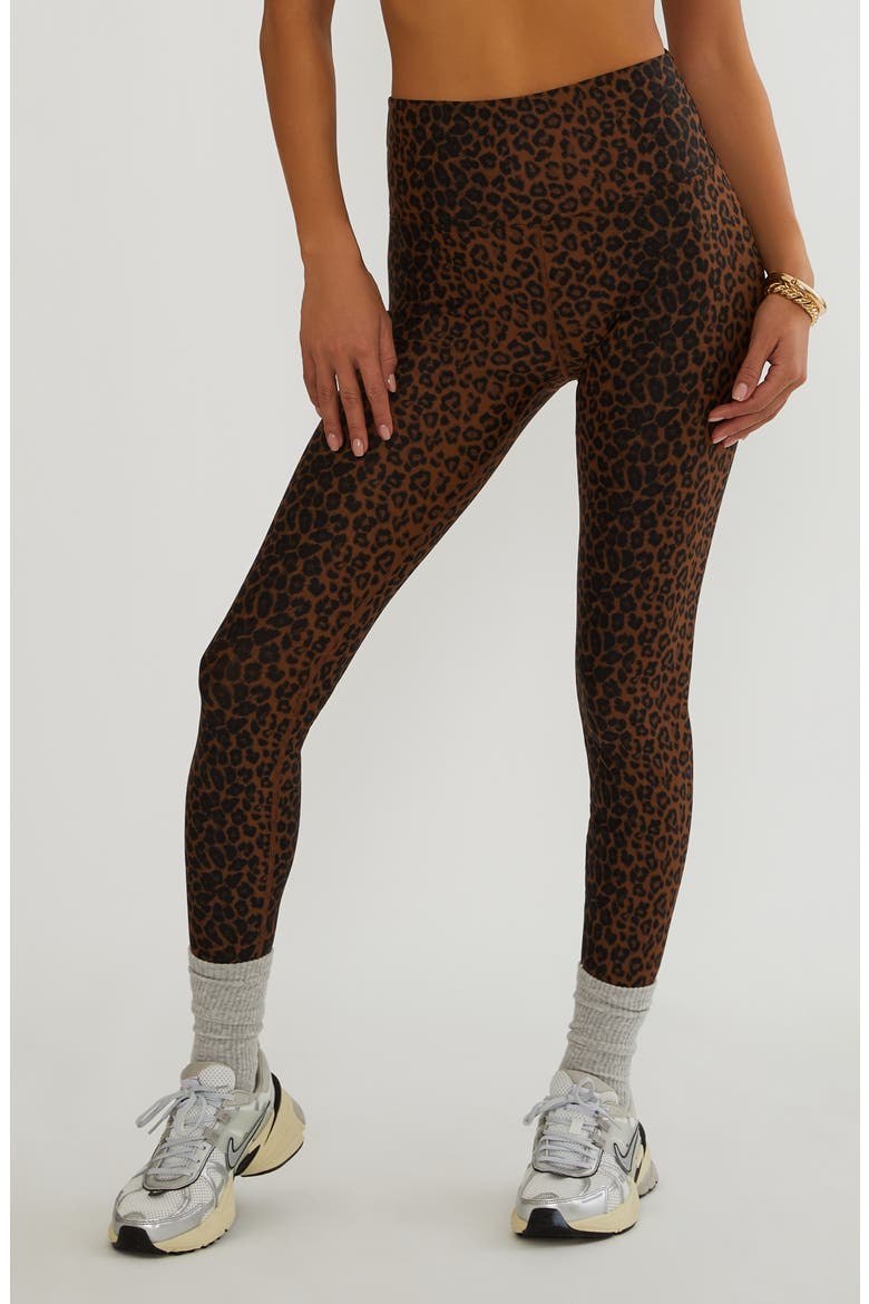 Piper High Waist Leopard Print Leggings, Main, color, CARAMEL LEOPARD