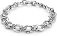 LAGOS Sterling Silver Fluted Oval Link Bracelet