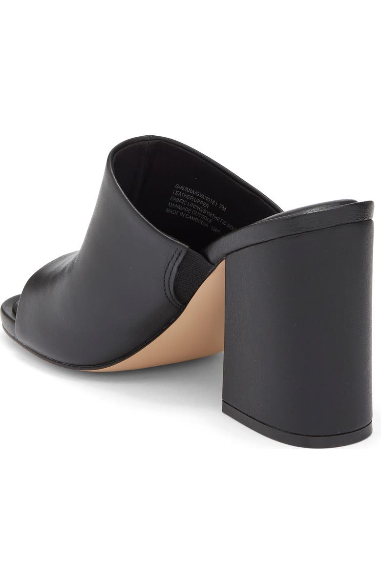 Steve Madden Giavana Block Heel Slide Sandal, Alternate, color, Black Leather