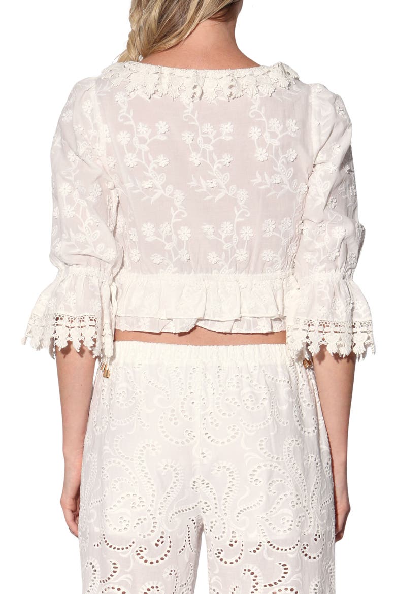 Bardot Top, Alternate, color, WHITE
