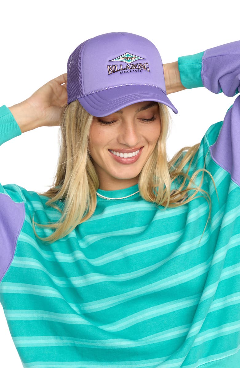 Billabong Grandpa Trucker Hat, Alternate, color, Purple Ash