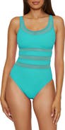 BCA by Rebecca Virtue Mesh Inset One-Piece Swimsuit