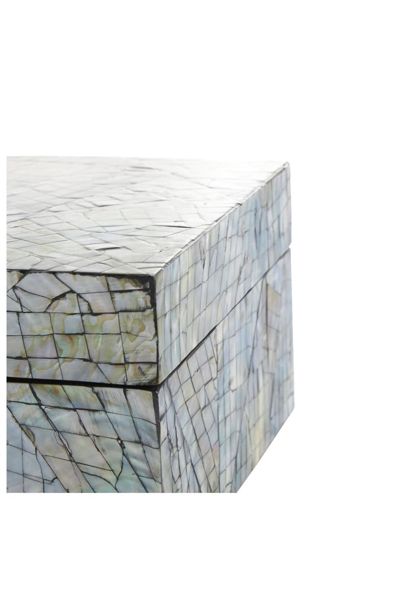 Contemporary Set of 2 Decorative Mother of Pearl Boxes, Alternate, color, MULTI COLORED