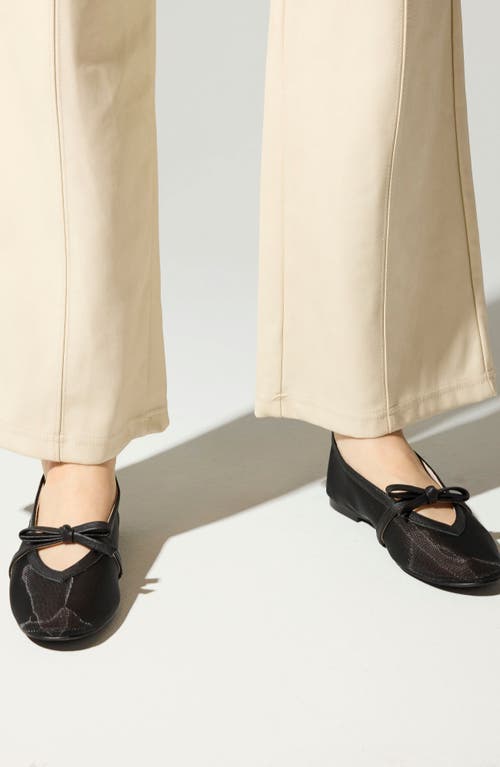 Yosi Samra Savannah Mary Jane Ballet Flat In Black