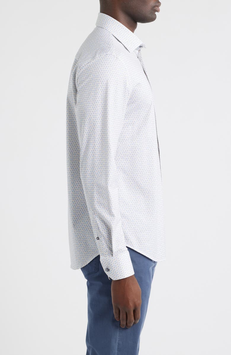 Bugatchi James OoohCotton<sup>®</sup> Dot Print Button-Up Shirt, Alternate, color, Dusty Pink