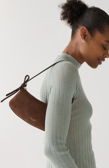 loop suede pochette bag