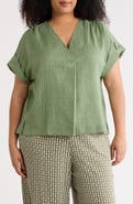 MAX STUDIO V-Neck Short Sleeve Shirt