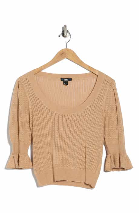PAIGE Magnolia Pointelle Scoop Neck Sweater