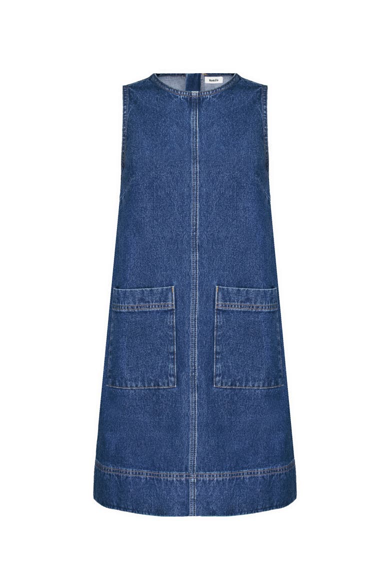 ro&zo denim dress Puff-Sleeve Denim Midaxi Dress Ro&Zo