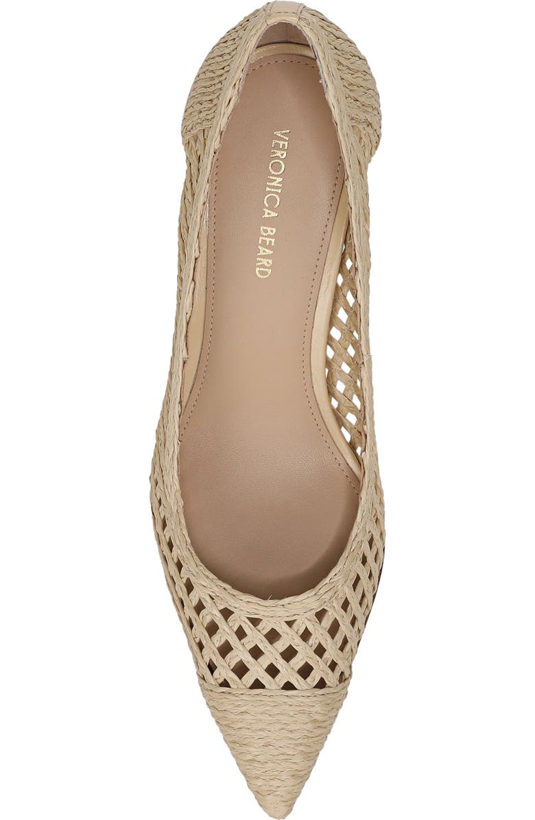 Veronica Beard Rita Raffia Pointed Toe Pump, Alternate, color, Natural