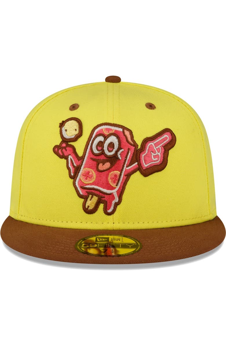 New Era Men's New Era Yellow Beloit Sky Carp Copa De La Diversion 59FIFTY Fitted Hat, Alternate, color, Yellow