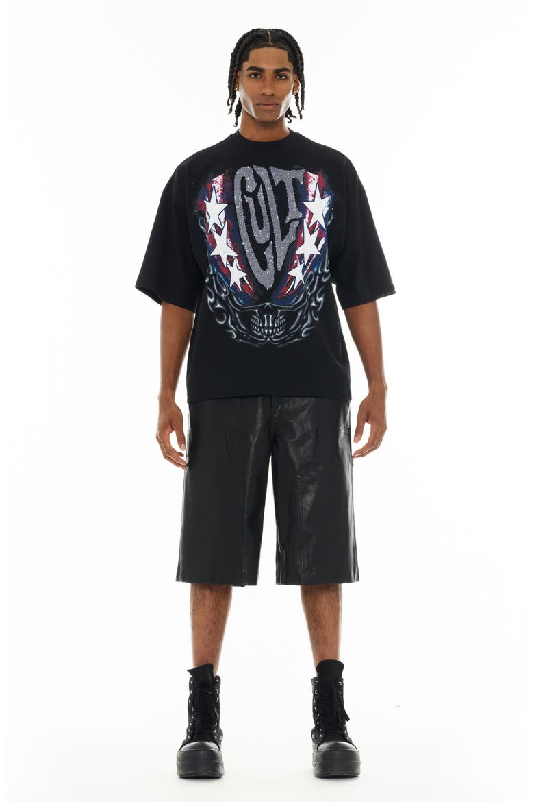 Oversize Cotton Graphic T-Shirt, Alternate, color, BLACK