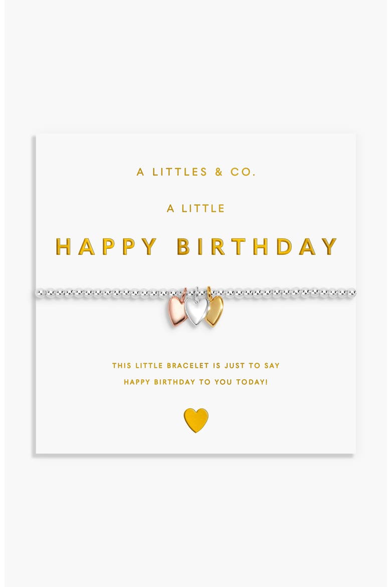 A Little Charmed Moments 'Happy Birthday' Bracelet, Main, color, Silver, Gold, & Rose Tone