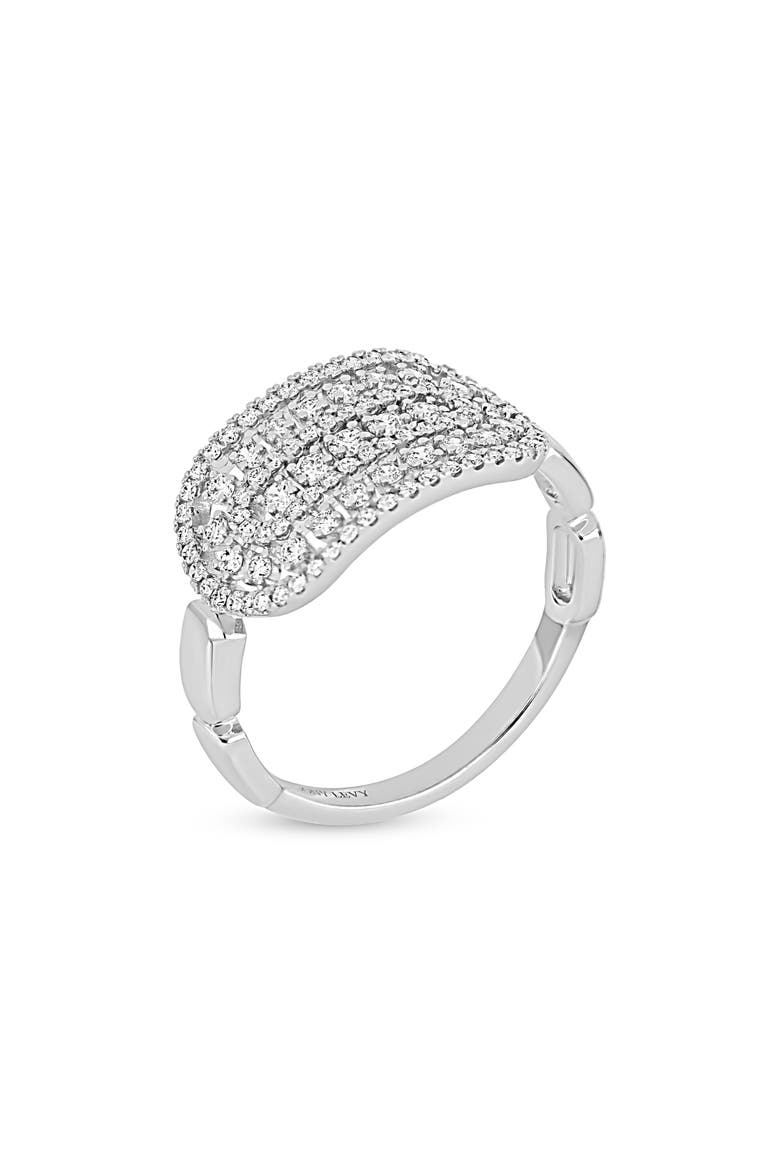 18K Gold Diamond Trend Ring, Alternate, color, 18KW