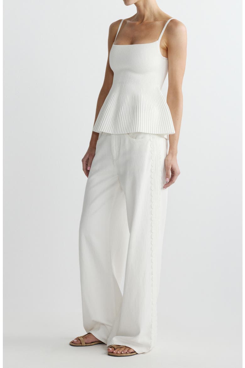 Rib Peplum Tank, Alternate, color, WHITE