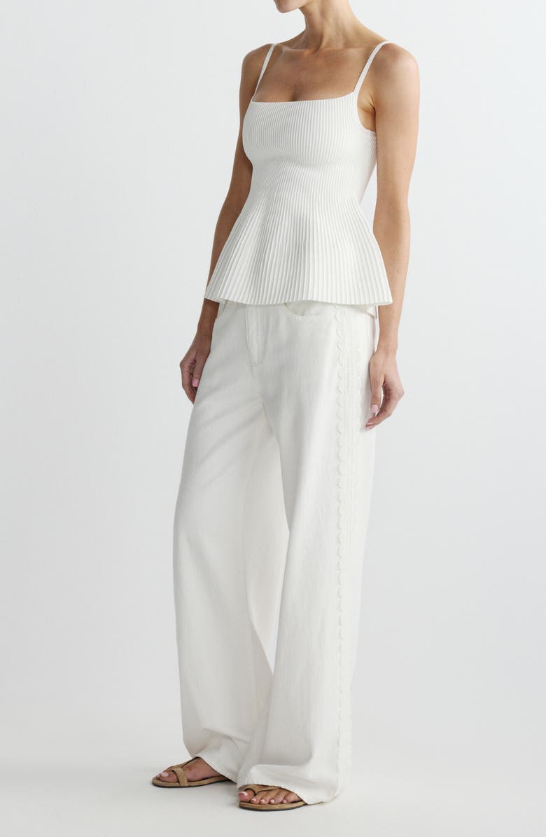 DL1961 Rib Peplum Tank, Alternate, color, White