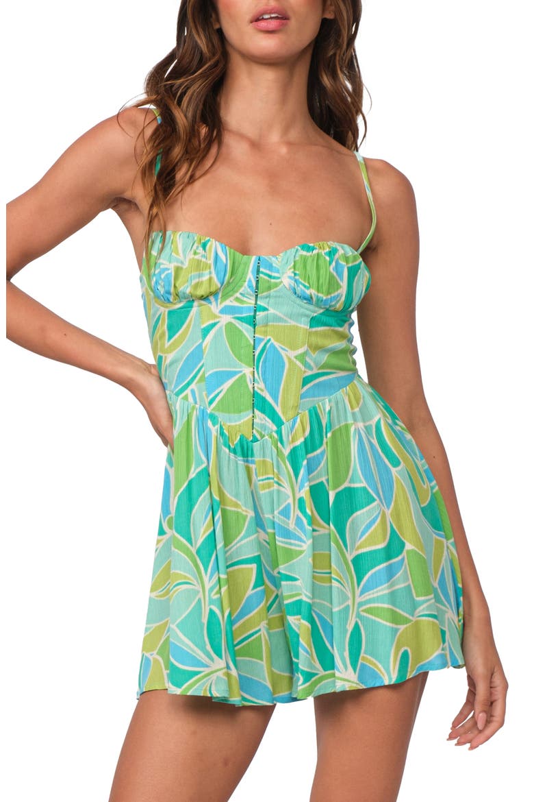 Sleeveless Romper, Alternate, color, GREEN