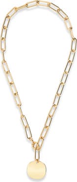Nordstrom Paper Clip Chain Pendant Necklace