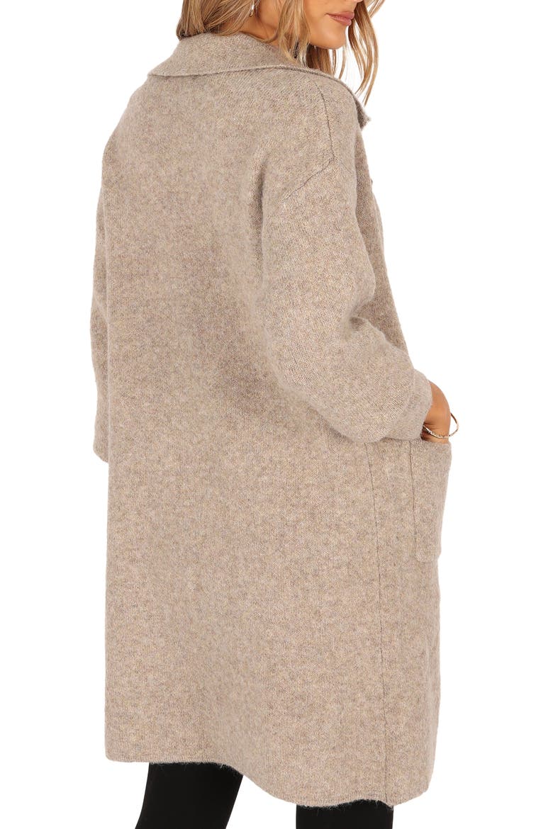Skylar Open Front Longline Cardigan, Alternate, color, TAUPE