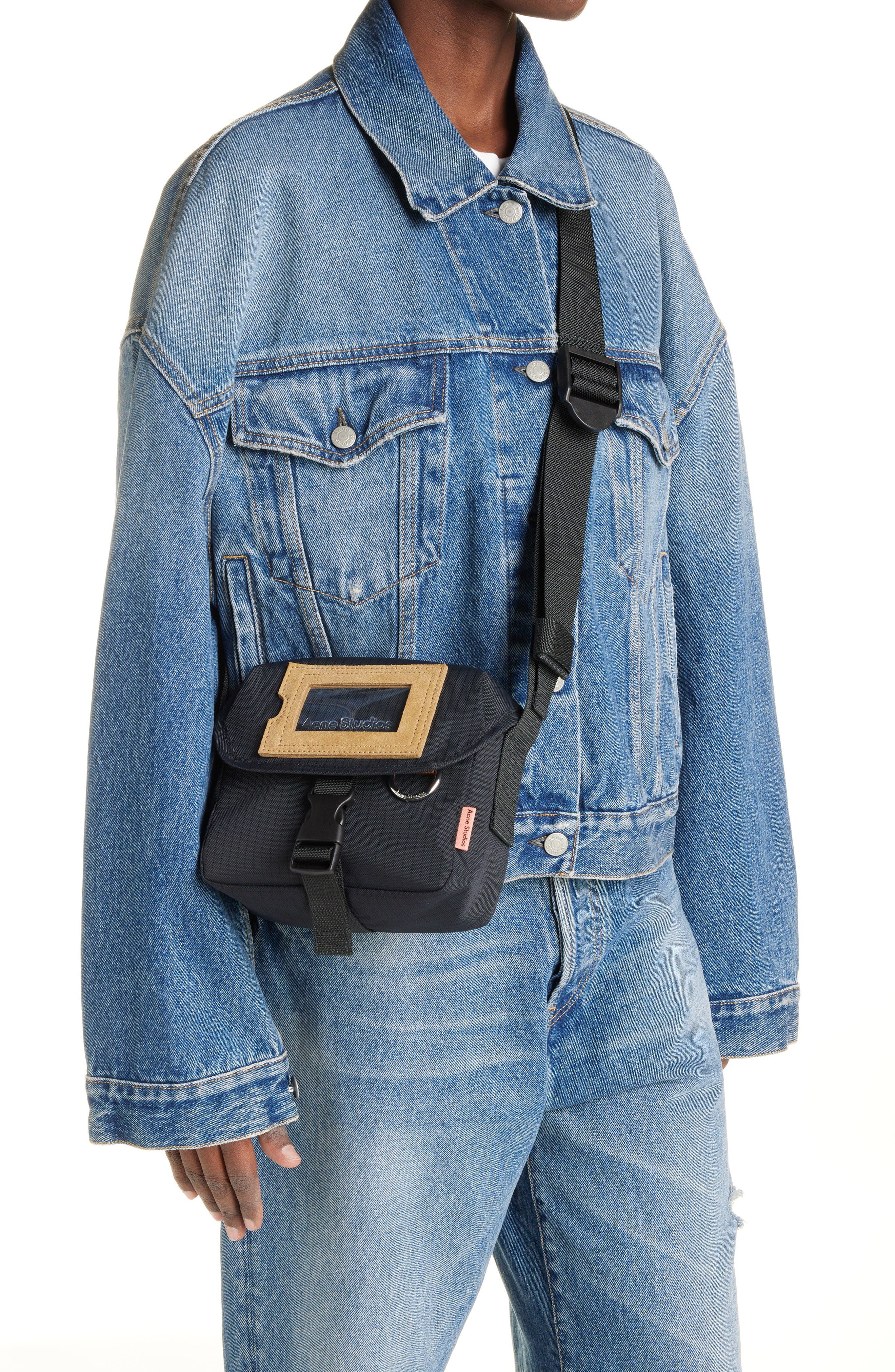 Acne Studios Mini Post Nylon Ripstop Messenger Bag, Alternate, color, 