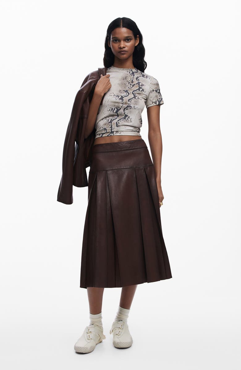 Desigual Snake Print T-Shirt, Alternate, color, Beige