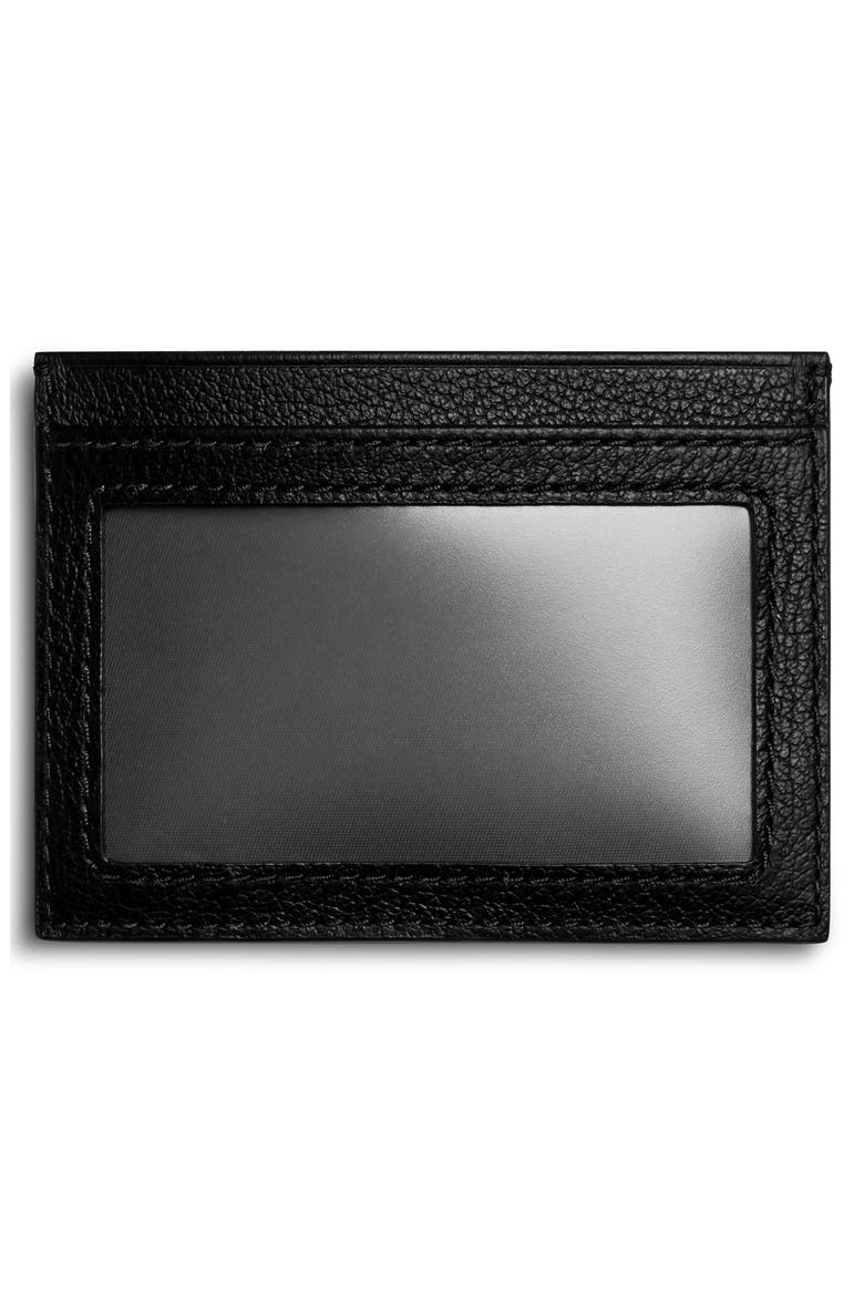 Canfield Essential ID Pebble Leather Card Holder, Alternate, color, BLACK