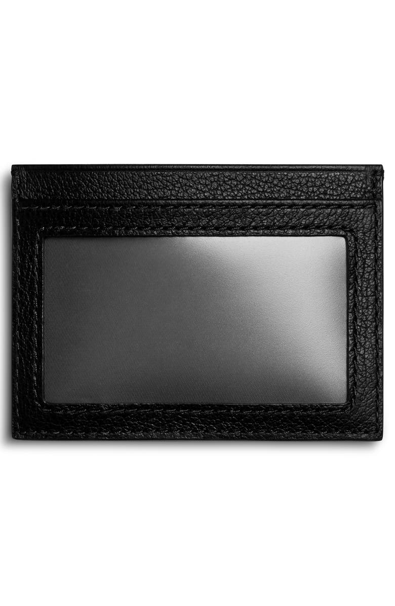 Shinola Canfield Essential ID Pebble Leather Card Holder, Alternate, color, Black